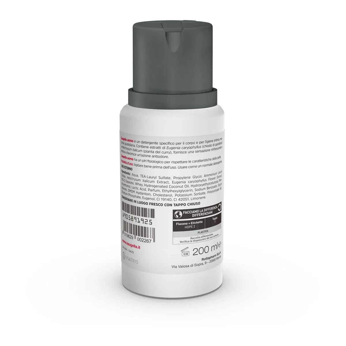 SAUGELLA Sap.intimo uomo 200 ml - Ligne intime