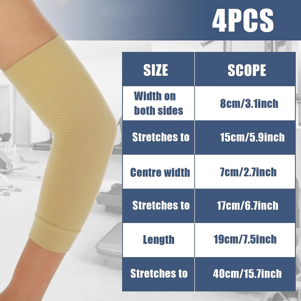 ASTER Lot de 2 paires de manchons de compression pour le travail, le volley-ball, les lymphœdèmes, les varices, les gonflements, les blessures au bras, le sport