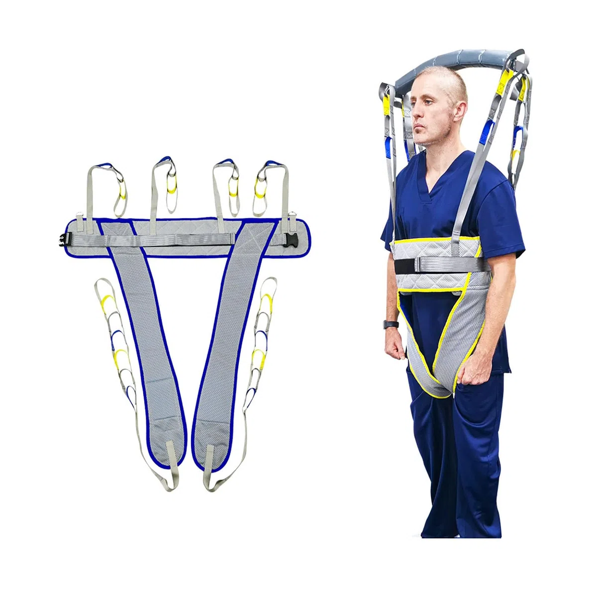 Écharpe de marche pour patient, harnais de levage en maille de sécurité médicale, ceinture de transfert pour équipement de formation en réadaptation, pour les soins infirmiers, les personnes âgées et