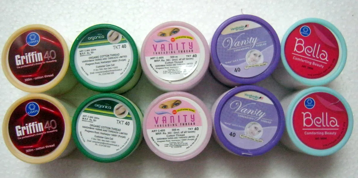 Lot de 10 Bobine Vanity, Organica, Gryphon, Bella sourcils Threading Filetage India