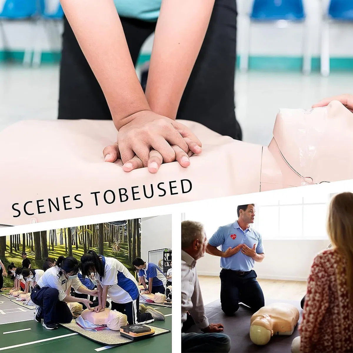 Mannequin d'entraînement CPR – Kit d'entraînement pour professionnels de la santé, premiers secours et intervention d'urgence