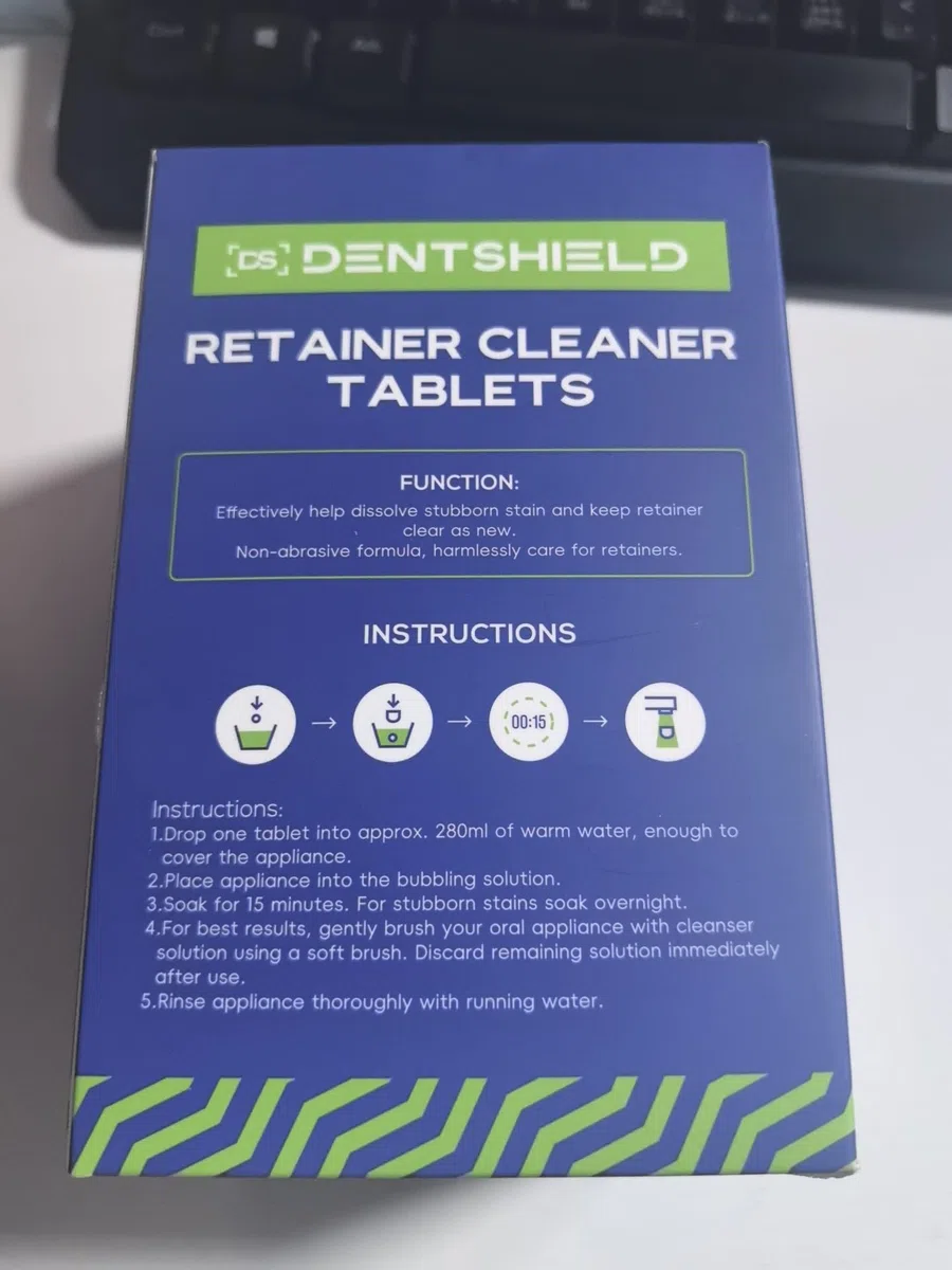 Nettoyant Pastille Appareil Dentaire,120 comprimés 4 mois,Nettoyant Gouttiere Dentaire Arôme de menthe,Pastille Gouttière Dentaire Aide à éliminer les taches,Retainer Cleaning Comprimés