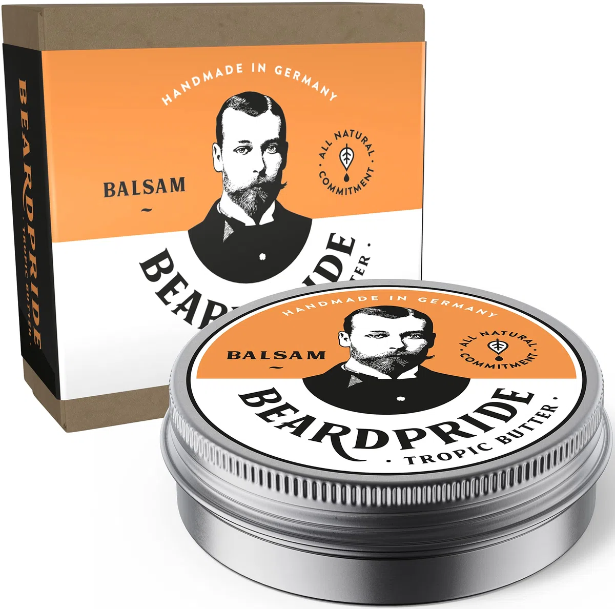 BEARDPRIDE Baume à barbe - Tropic Butter - The Original Beard Balm from the Barbershop - Notre baume à barbe est à base de beurre de karité et d'huiles naturelles - Baume à barbe - 28g