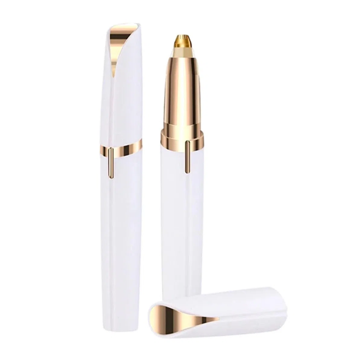 Tondeuse électrique USB pour épilation des sourcils - Rasoir indolore pour épilation du visage - Blanc