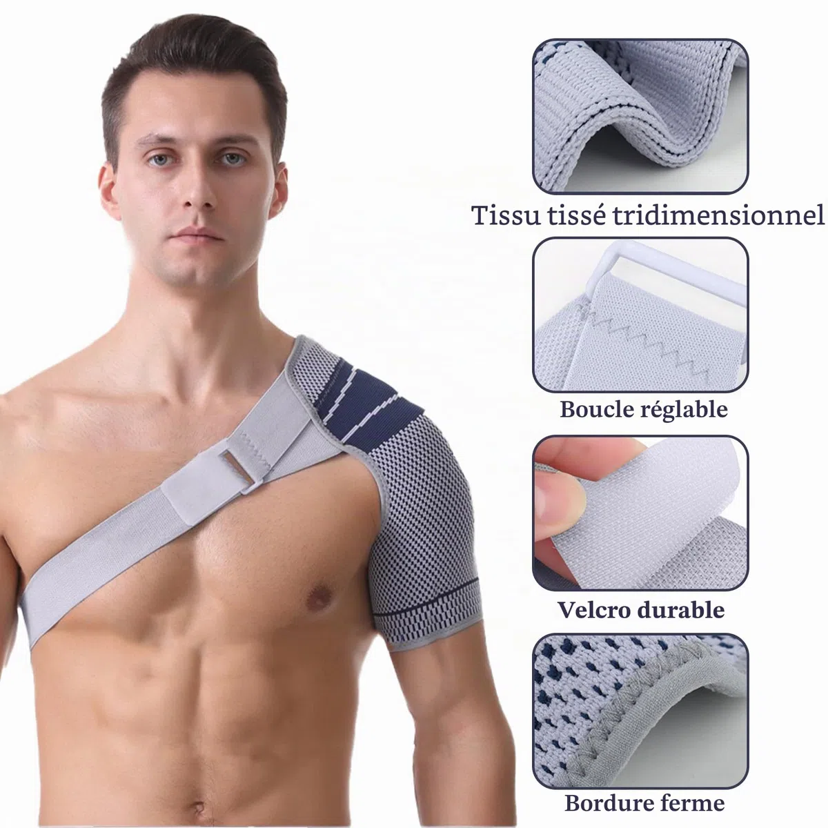 Épaulière pour femmes, Épaulière pour hommes, Support d'épaule, Bandage d'épaule, Convient pour l'épaule gauche ou droite