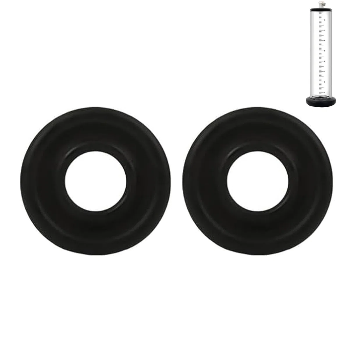 Pompes à Pénis Sex Toýs Homme Accessoires pour Pompe Penis Tuyau et Joint en Silicone pour Pompe à Vide Manuelles avec Poignée en Métal pour l'Exercice du Pénis Masculin Toy (MM)