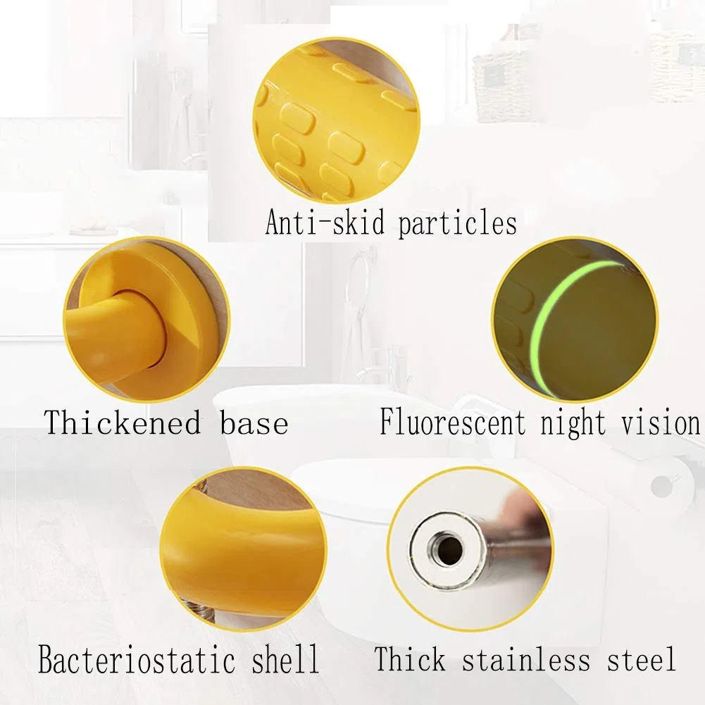Barre D'Appui de Salle Den de Type L En Acier Inoxydable Stable Multifonction Antidérapant Résistant À L'Usure/White/A