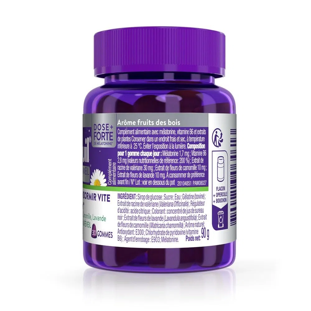 ZzzQuil Fort Sommeil Arôme Fruits des bois 30 gommes