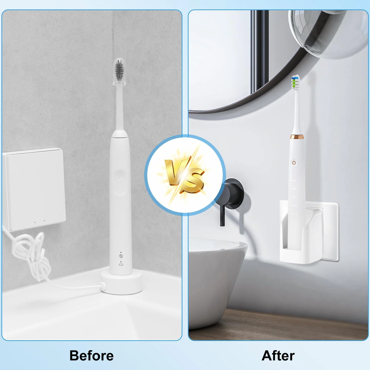 Chargeur Brosse a Dent Electrique pour Oral B, Prise EU(pour Prises sans Terre) Compatible avec Oral B Brosse à Dent, Chargeur sans Fil Compatible avec Oral-B/Braun sauf IO et Pulsonic