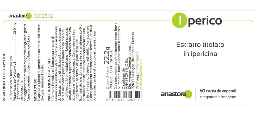 MILLEPERTUIS * 230 mg / 60 gélules * Extrait Titré en Hypéricine * Cerveau, Digestion (troubles gastro-intestinaux), Équilibre émotionnel * Fabriqué en France