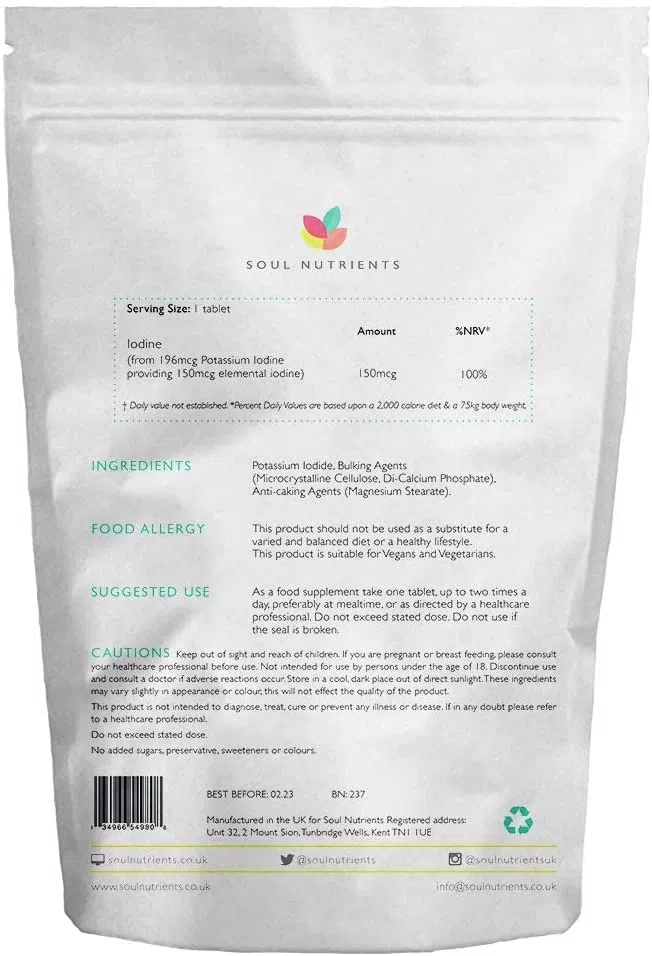 Iode- 120 Tablettes- 150mcg