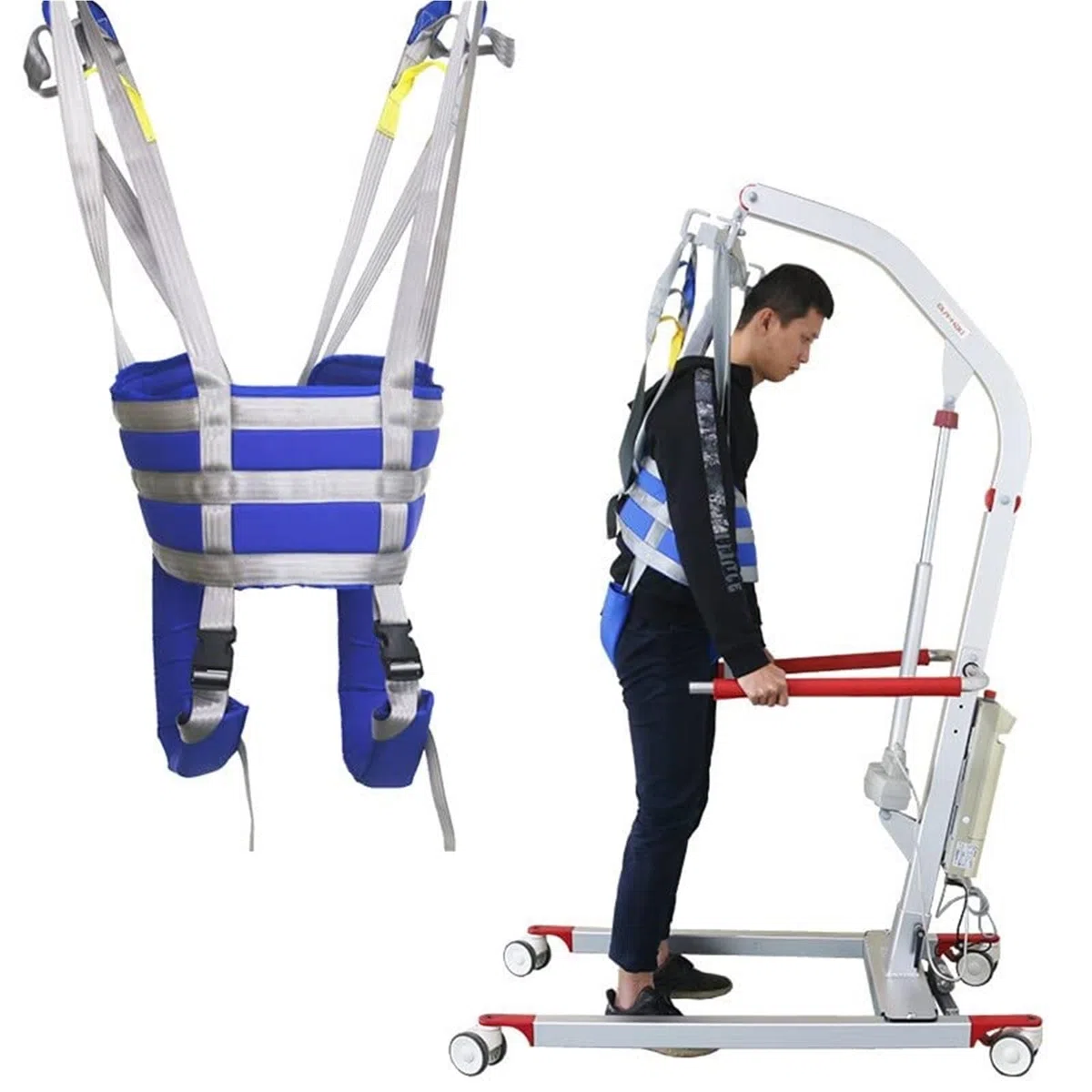Sangle de Marche pour Lève-personne, Harnais de Verticalisation et d'Entraînement à la Marche, Ceinture de Transfert Médicale Rembourrée pour Handicapés et Seniors(Medium)