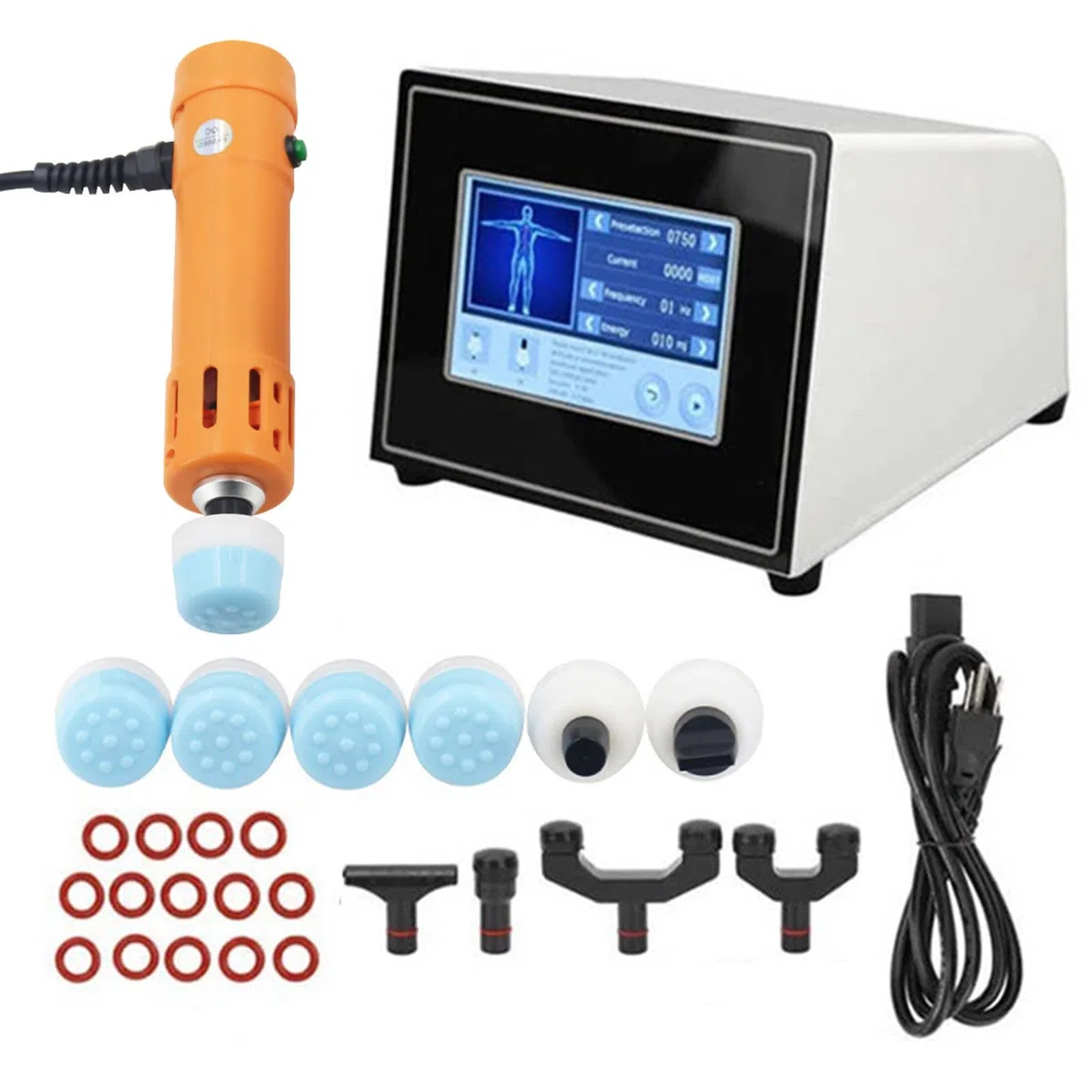 Machine De ThéRapie Par Ondes De Choc Extracorporelles, Masseur Musculaire Professionnel De Soulagement De La Douleur De Machine De ThéRapie Par Ondes De Choc Ed 2 En 1, éNergie: 10-250Mj,B