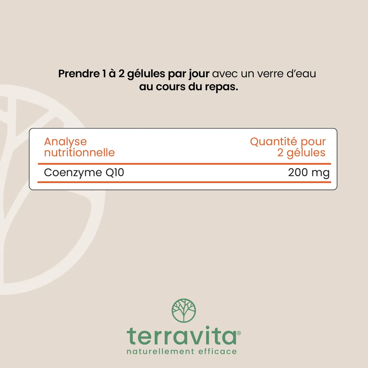 COENZYME Q10 Pure | 200 mg d’Ubiquinone Stable par Dose | Antioxydant Puissant pour Effet Anti-âge | Biodisponibilité Maximale | Fermentation Naturelle | 60 Gélules | Made in France | Terravita