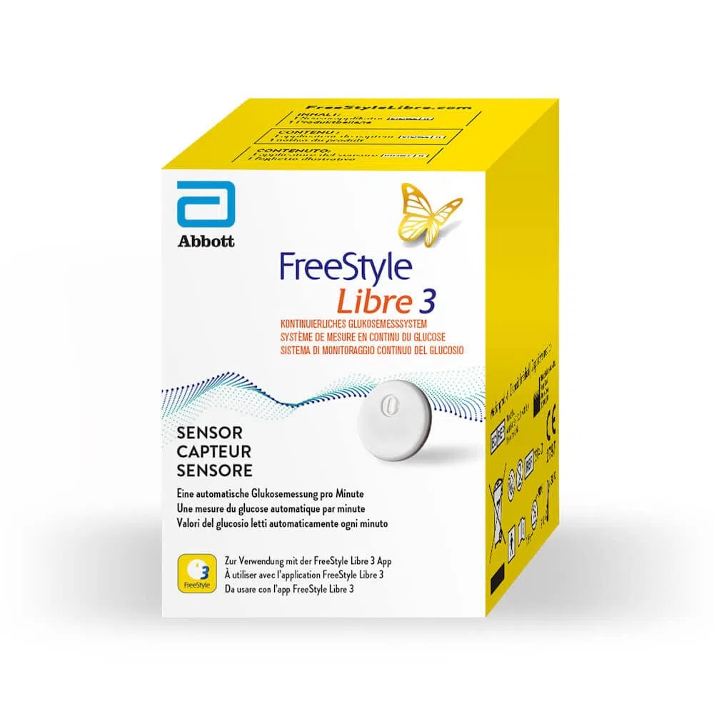 FreeStyle Libre 3 Capteur de diabète 1 pièce Appareil de mesure de glycémie Becopa Bon d'achat one piece, blanc