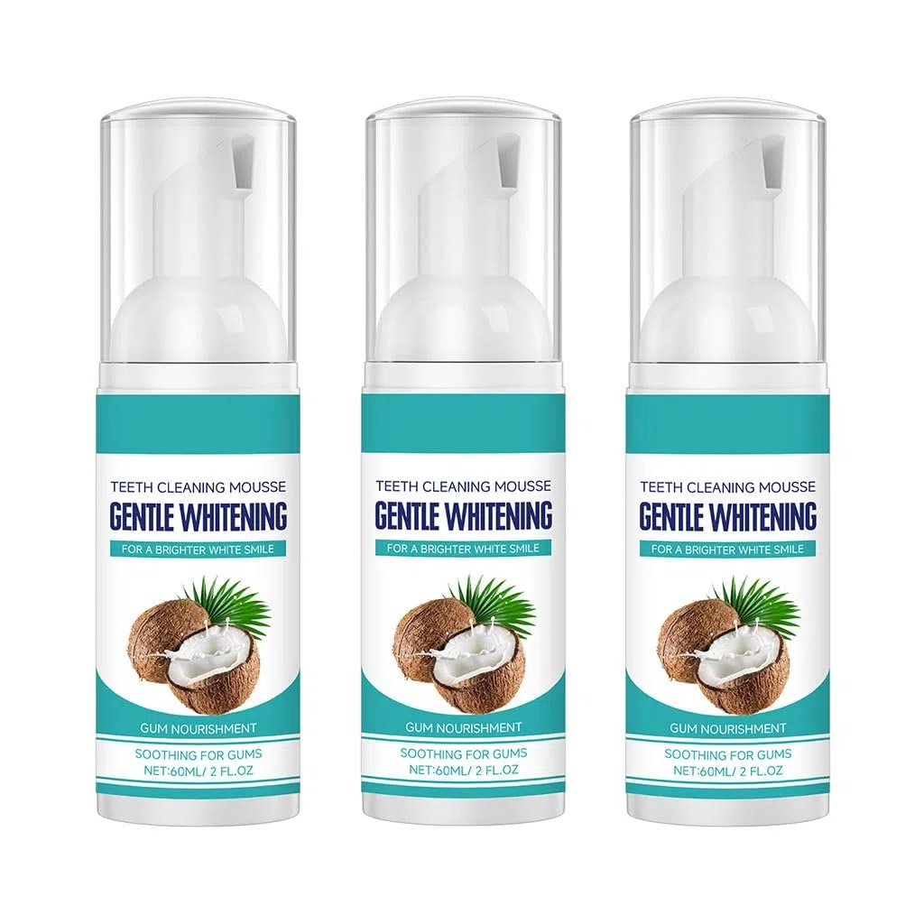 Mousse Douce For Blanchir Les Dents – Élimination Quotidienne Des Taches, Soins Bucco-dentaires For Une Haleine Fraîche, Application Facile Au Pinceau(3pcs)