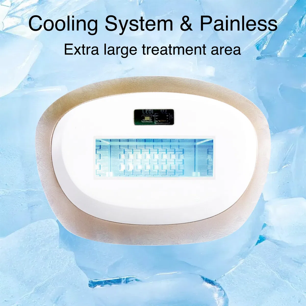DermRays Épilation laser à diode 810 nm pour femmes et hommes, pour teint 1-5, appareil à usage domestique approuvé par la FDA, système de refroidissement ICE, grand angle pour le visage et le corps
