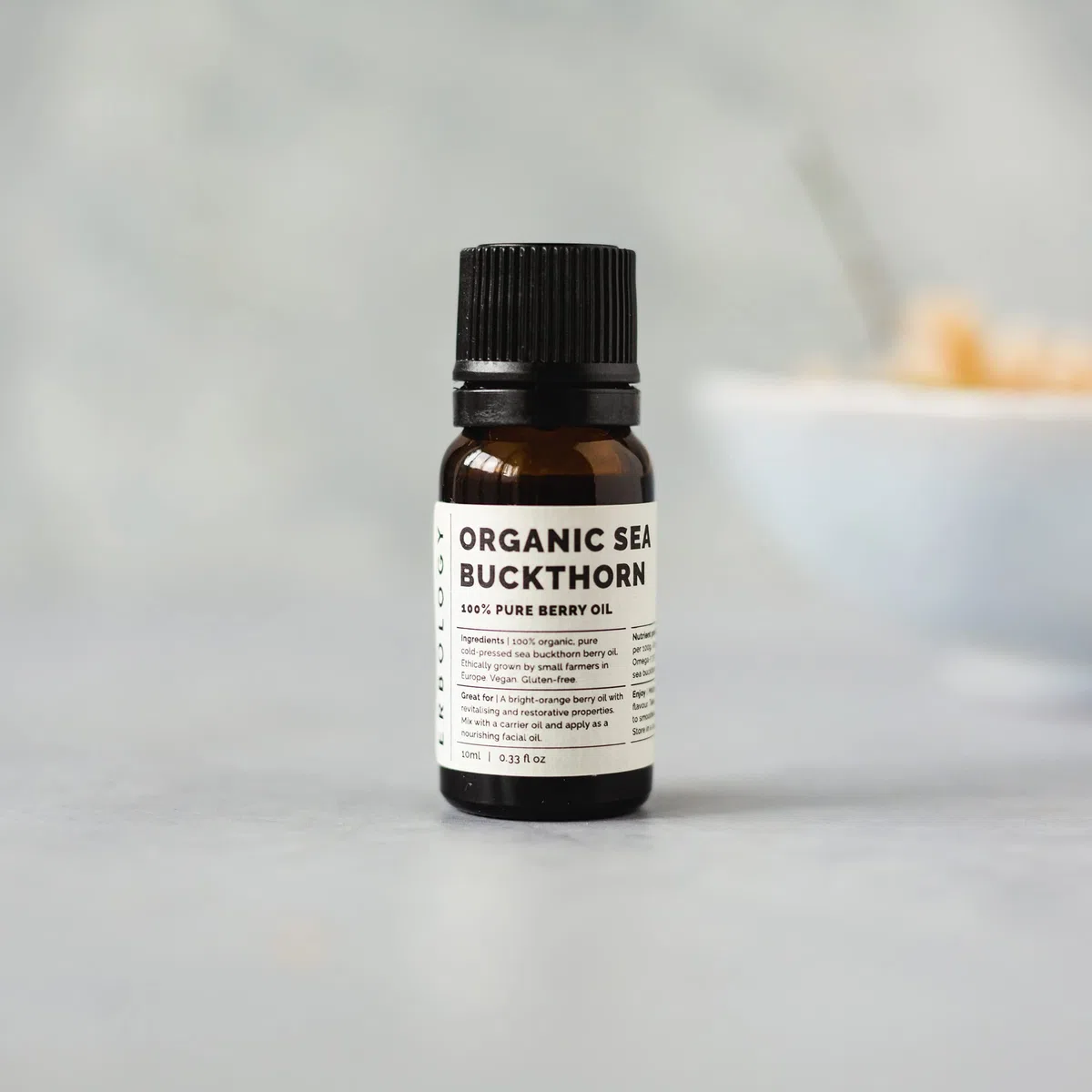 Huile d'argousier 100 % bio 10 ml – Pressée à froid 50:1 – Qualité supérieure – Riche en oméga7 et bêtacarotène – Droit de la ferme – Sans OGM – Sans additifs ni conservateurs – Bouteille en verre