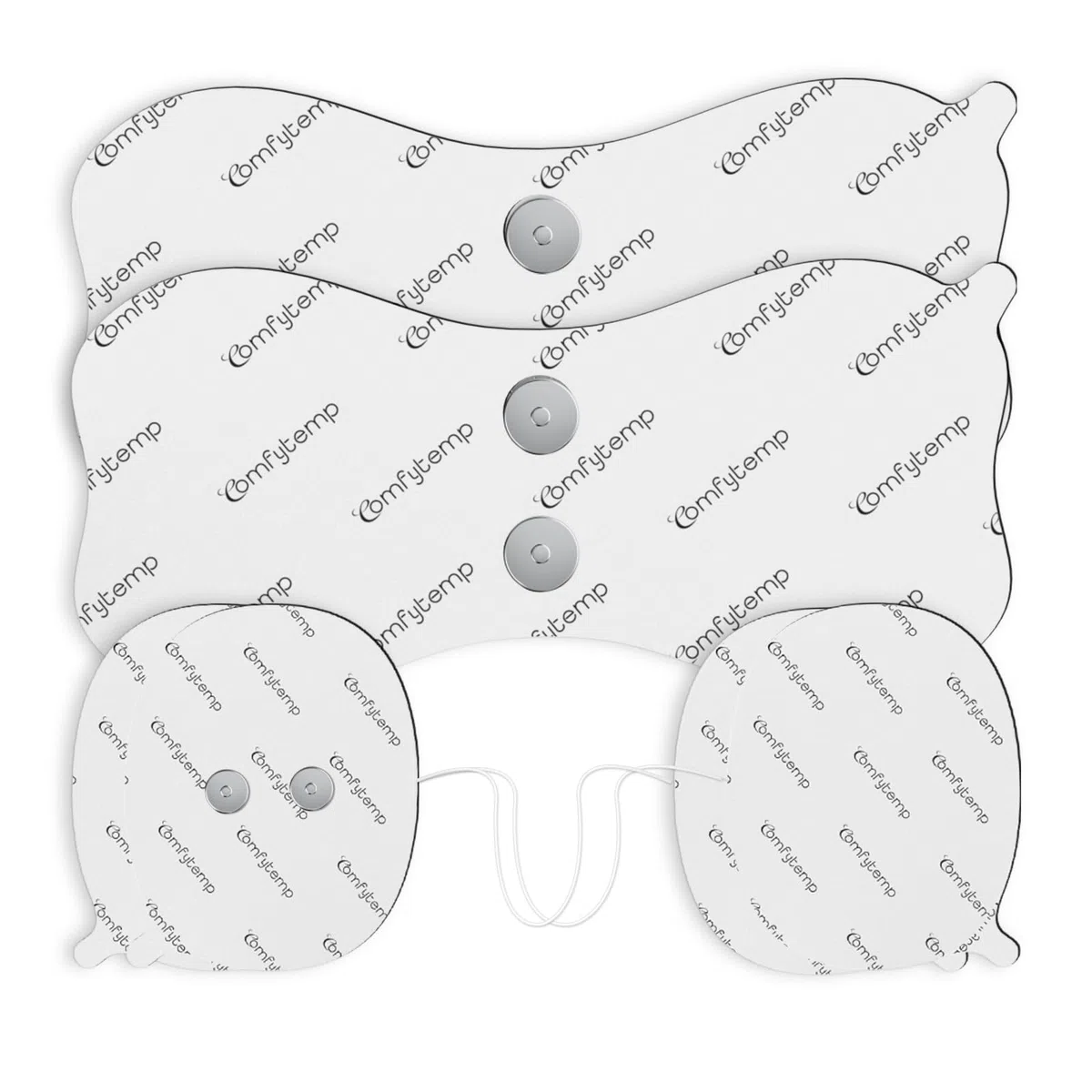Comfytemp TENS Lot de 2 + 2 électrodes sans fil (6 x 13/7 x 9 cm) réutilisables, auto-adhésives de qualité supérieure et électrothérapie non irritante (pour K6122/K6114)