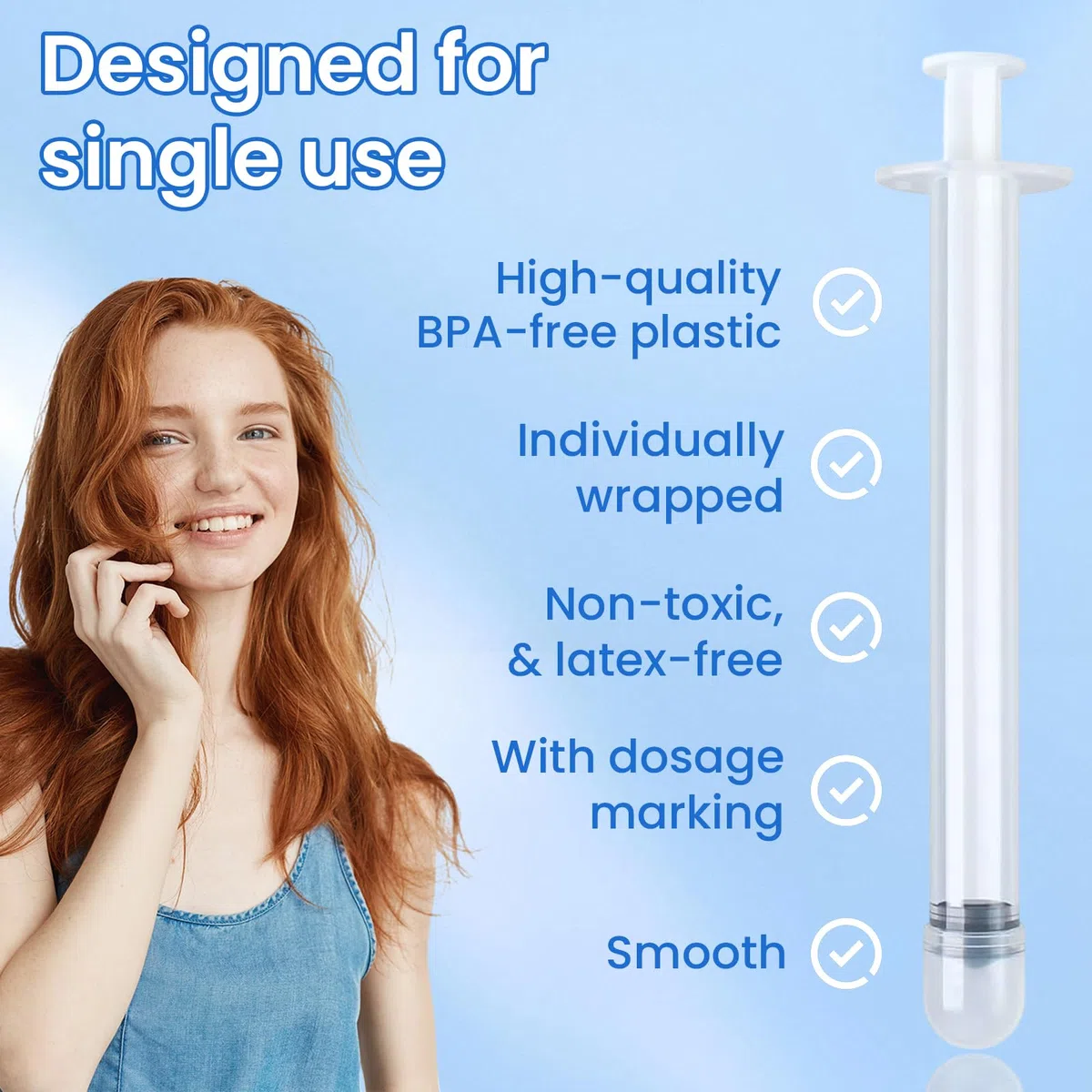 EDWERD Med Applicateurs de crème vaginale stérile - Applicateur en plastique enveloppé individuellement pour pommades, gels et crèmes, avec marquage de dosage, jetable, 30 paquets (3g)