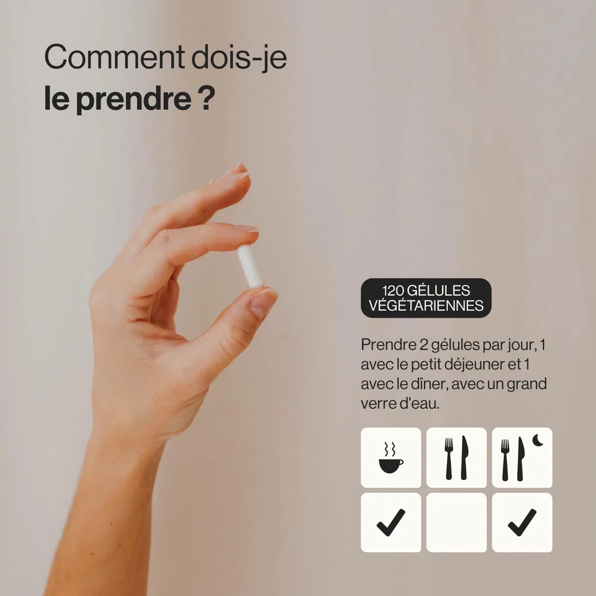 Citrate de Calcium avec Vitamine D3 et K2 - Pour des Dents, des Os et des Muscles Normaux - Formule Améliorée avec D3 et K2 - Haute Absorption - 120 Gélules Végétariennes