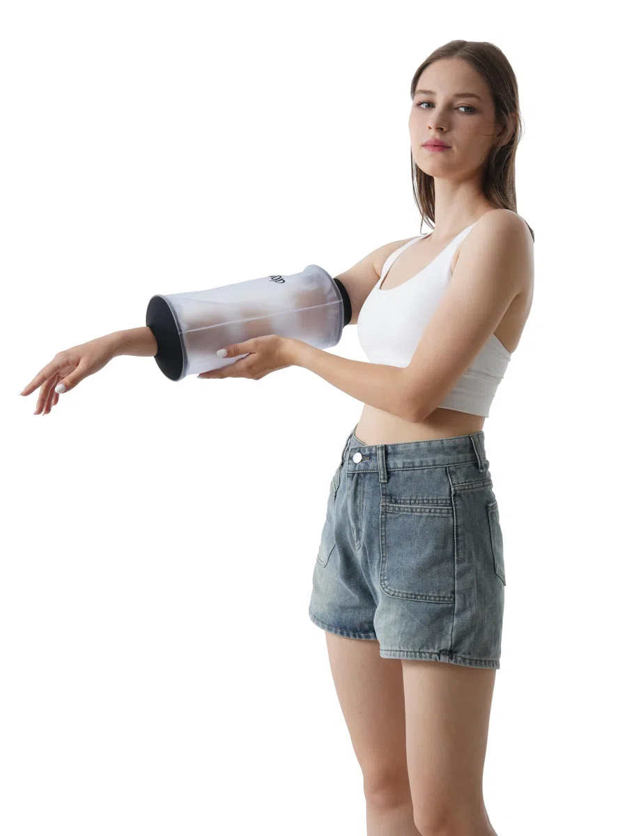 Protège PICC Bras - Picc line. Protège-plâtre bras/coudé -100% étanche. Protection plâtre douche coude: (manchon de compression bras/ bandage médical). Sac étanche Plâtre: coudière tendinite, tatouage
