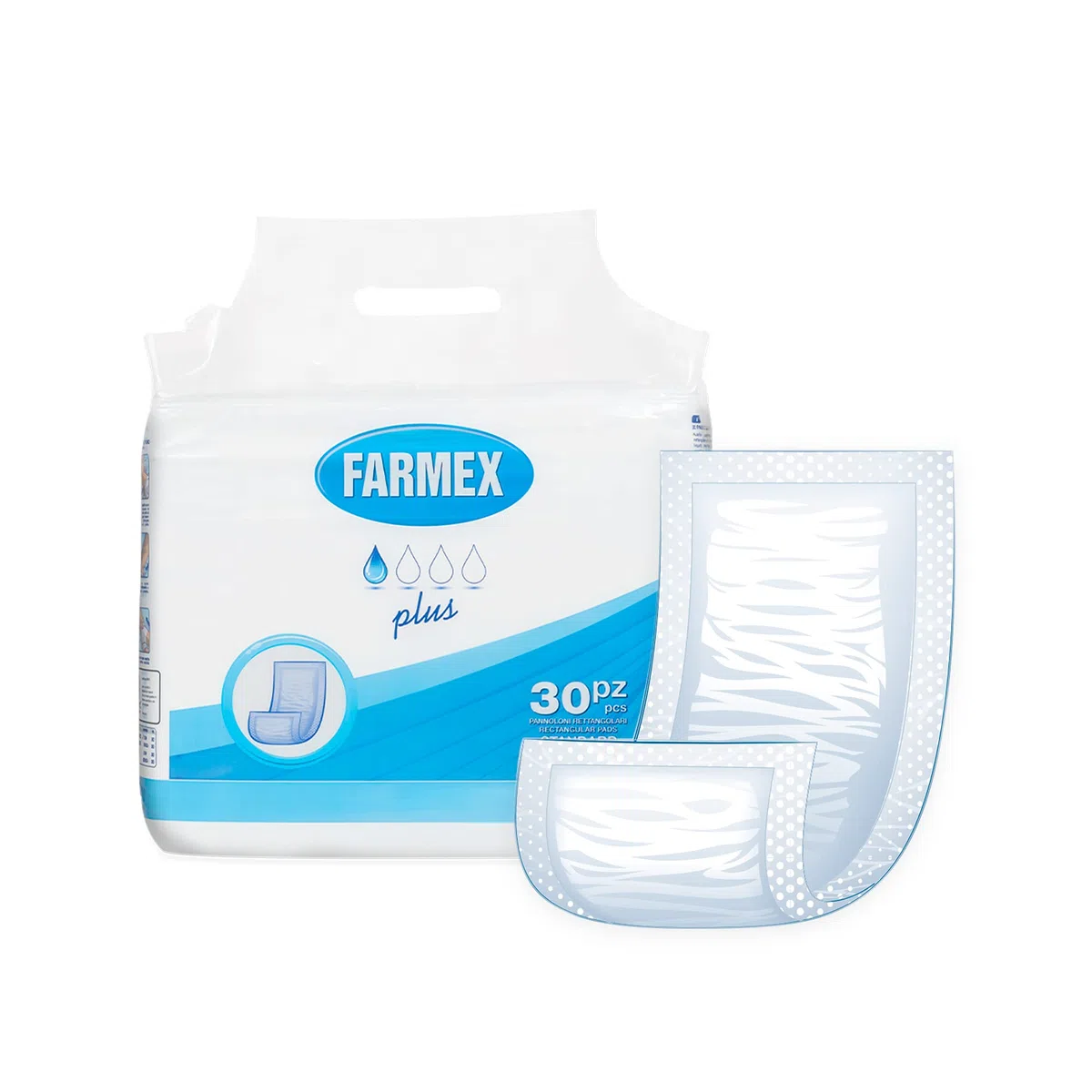 Farmex Couches Rectangulaires pour Adultes Plus avec Barrière pour Personnes Agées, Homme/Femme - Lot de 30, 30 Unités
