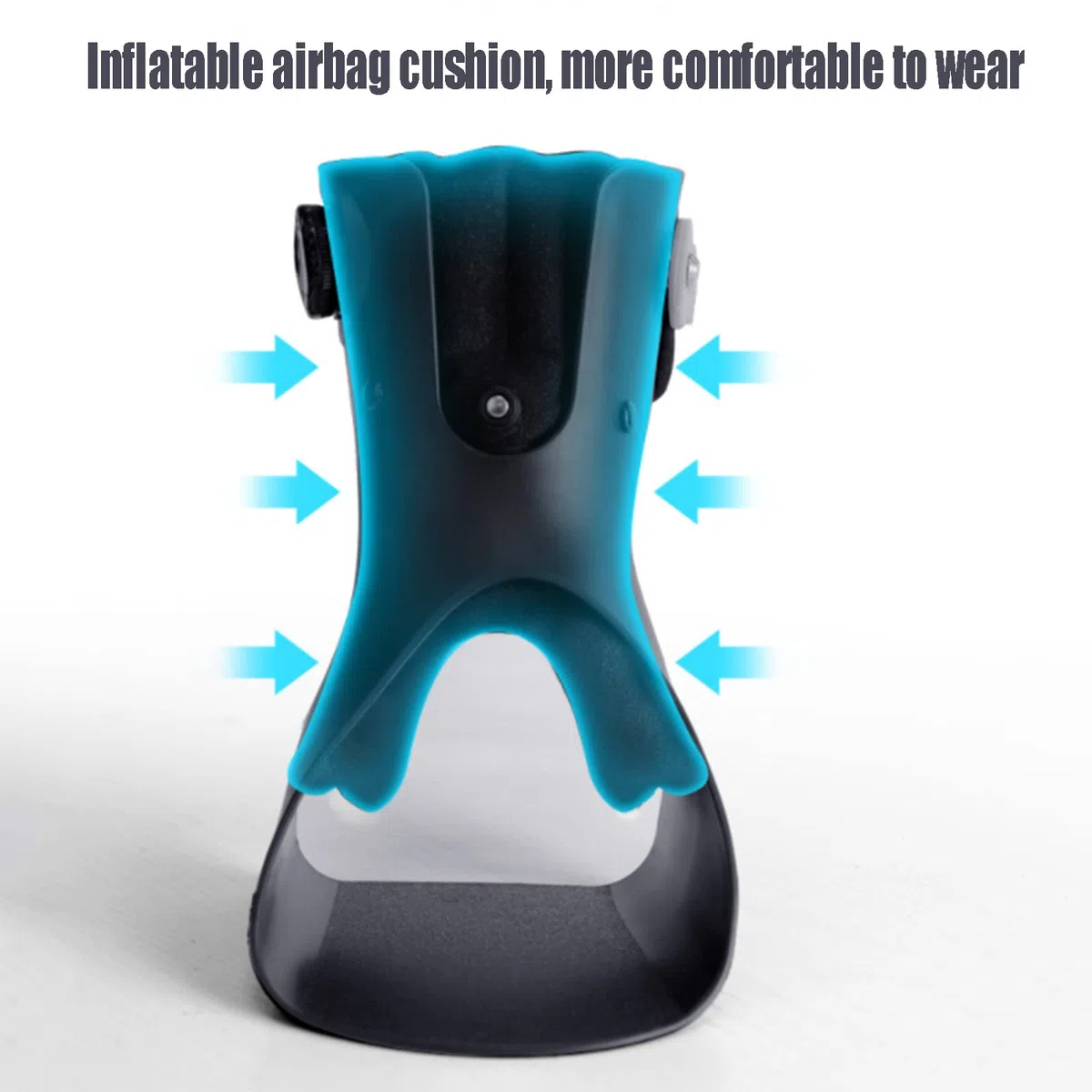 Orthèse pour pied tombé, support de cheville avec coussin d'air gonflable confortable pour hémiplegie, chaussures pour accidents vasculaires cérébraux et marche, Left-X-Large