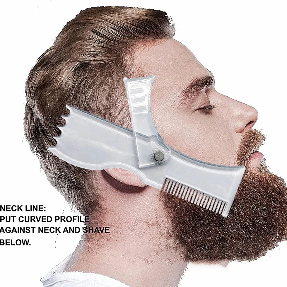 Pochoir de façonnage de barbe pour boucin, moustache, pattes, poils du visage, guide de toilettage pour homme