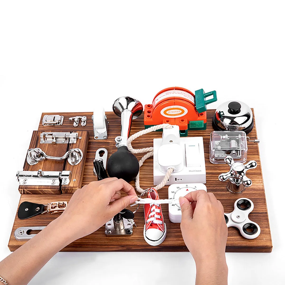Tableau d'activités sensoriel, Panneau de Manipulation Manuelle pour développer la Concentration, Jeu éducatif Stimulant pour Les Loisirs et l'apprentissage