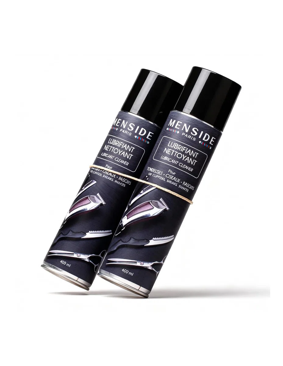 Huile Lubrifiante destinée aux tondeuses et rasoirs pour barbes et cheveux- Conçue pour les barbiers, salons de coiffure et particuliers - Lot éco 400 ml et 150 ml - Fabriqué en France