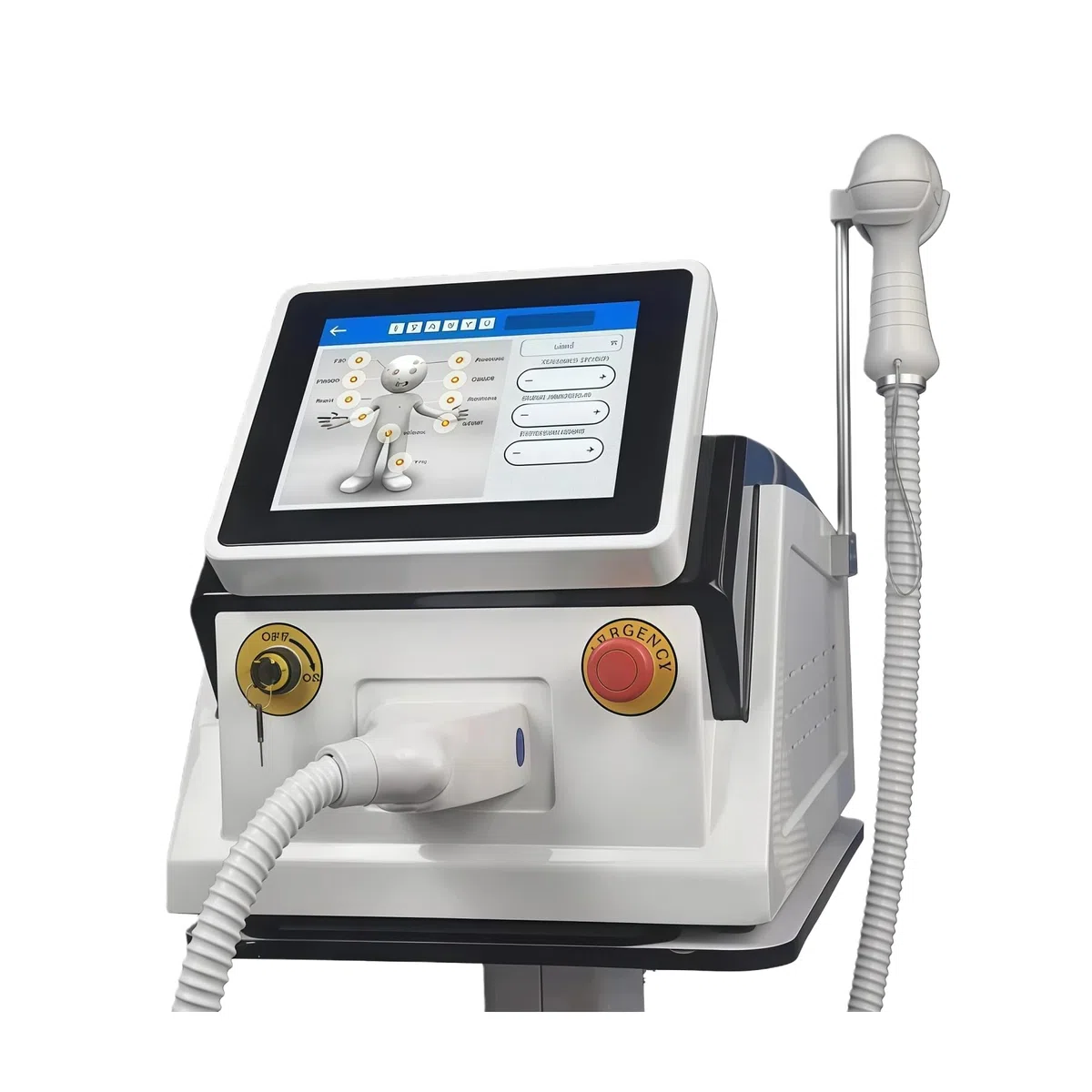 Appareil professionnel d'épilation laser diode 808 nm, 3 longueurs d'onde, refroidissement par point de glace, épilation définitive du visage et du corps, certifié CE.