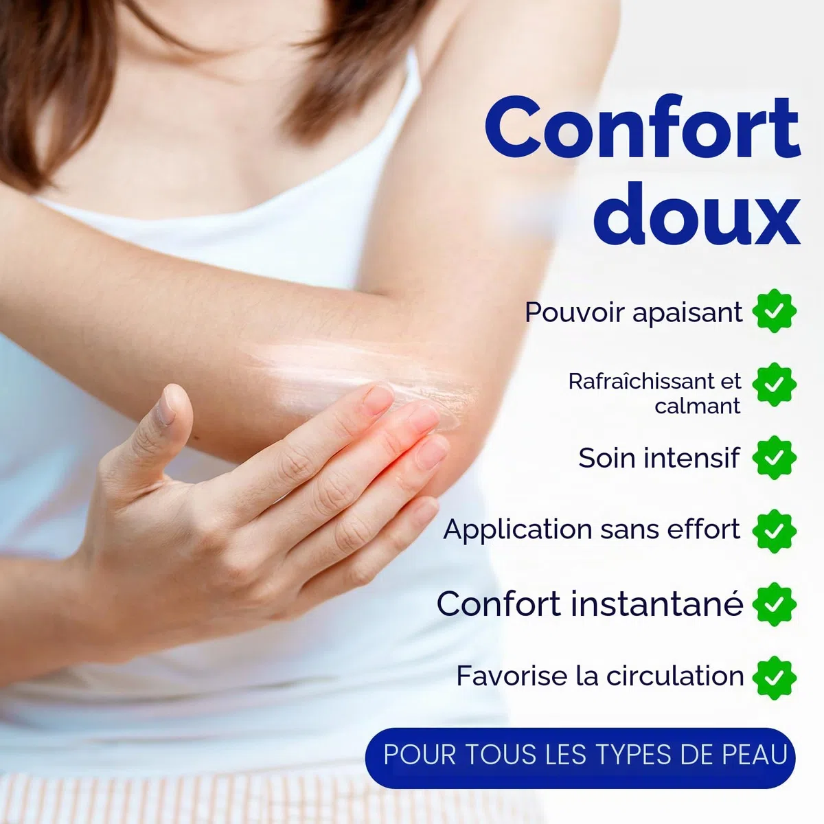 Crème de neuropathie pour inconfort musculaire et articulaire, gel apaisant à base de plantes à l'arnica et à la lavande pour un soulagement ciblé des pieds, des mains, des jambes et du dos, 120 g
