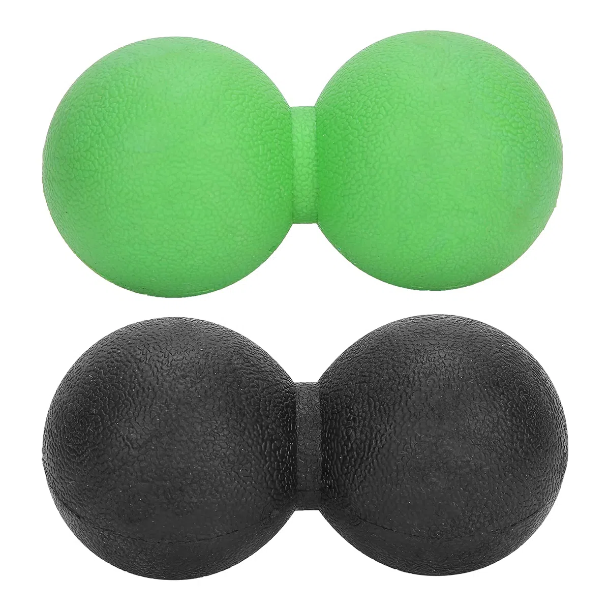 Lot de 3 Balles de Massage de Yoga TPR pour la Relaxation Musculaire et le Soulagement de la Douleur, Outil de Fitness Portable pour les Employés de Bureau et les Athlètes (noir + vert +