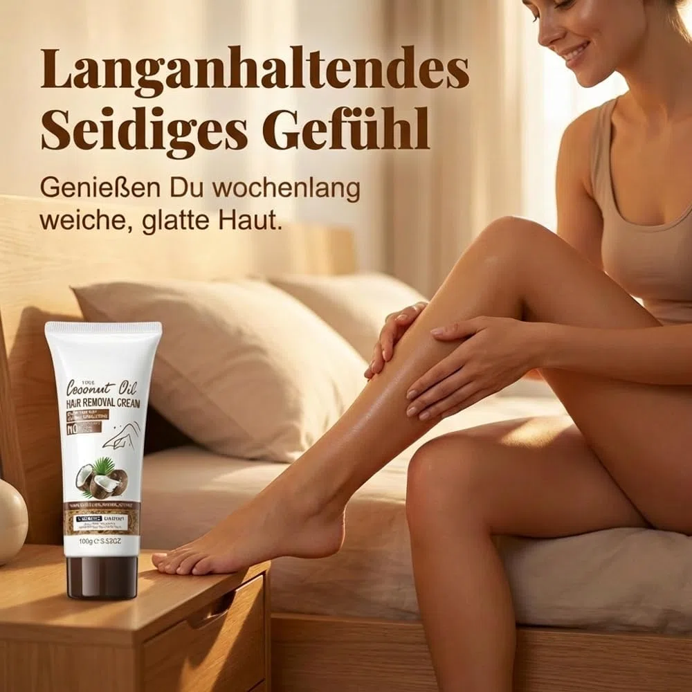 Crème Dépilatoire Intime Corps Jambes, Creme Epilatoire Homme Femme Partie Intime au Huile de Coco, Épilation Douce Sans Douleur, Alternative au Rasoir Intime et Kit Epilation Cire (2 Pcs)