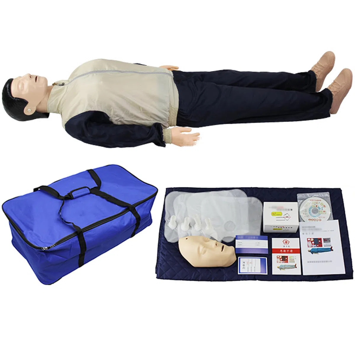 Mannequin d'entraînement CPR – Kit d'entraînement pour professionnels de la santé, premiers secours et intervention d'urgence