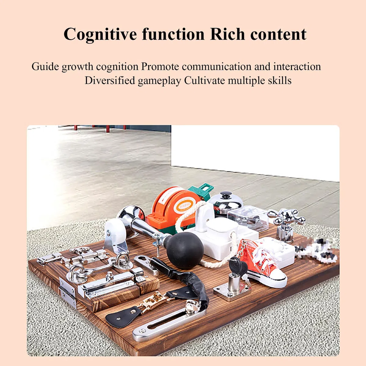 Tableau d'activités sensoriel, Panneau de Manipulation Manuelle pour développer la Concentration, Jeu éducatif Stimulant pour Les Loisirs et l'apprentissage
