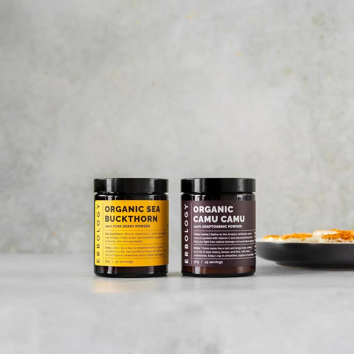 100% Poudre d'Argousier Bio 35 g - Sans Pépins, Plus Précieux - Riche en Oméga-7, Vitamine C et Bêta-carotène - Directement de la Ferme - Crue, Végétalienne et Sans Gluten