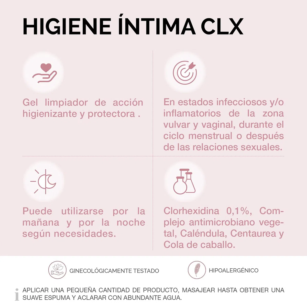 Cumlaude Lab Hygiène Intime CLX - Gel Nettoyant à la Chlorhexidine Pour Une Action Assainissante et Protectrice - avec Actif Végétal et pH Neutre - 500 ml