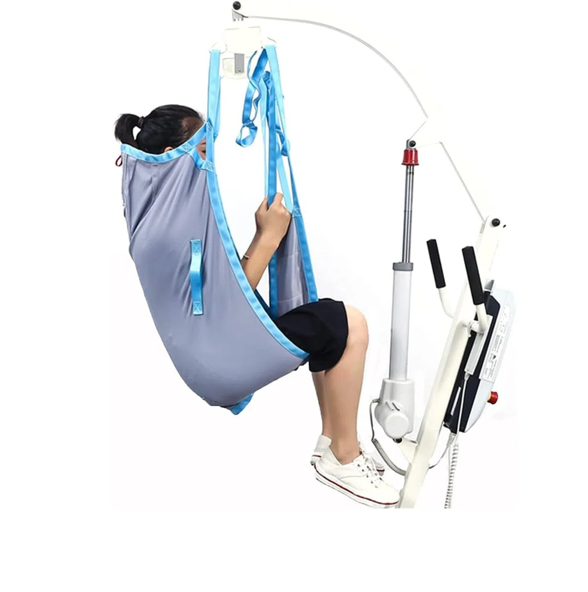 Sangle de levage pour patient avec support de jambe et de tête divisé – Transfert, positionnement, levage – Ceinture médicale pour personnes âgées et soutien bariatrique