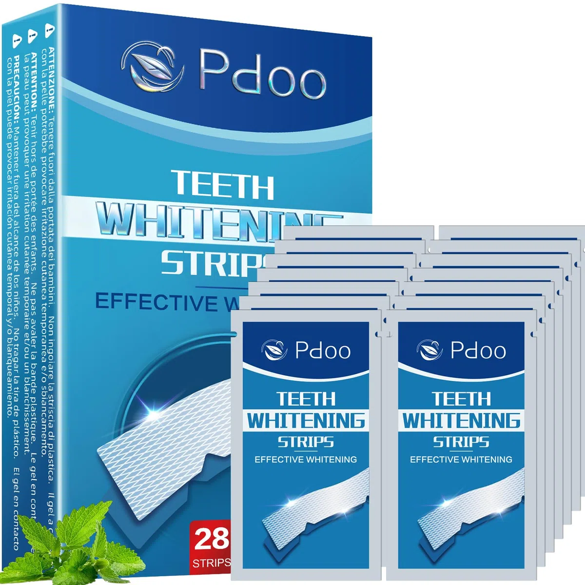 Bande Blanchiment Dentaire 28 Bandes - Blanchiment Dentaire sans Peroxyde - sans Sensibilité - Whitening Strips Efficace, Élimine Taches Café/Thé/Vin, Bandes Blanchissantes Dents 14 Treatments