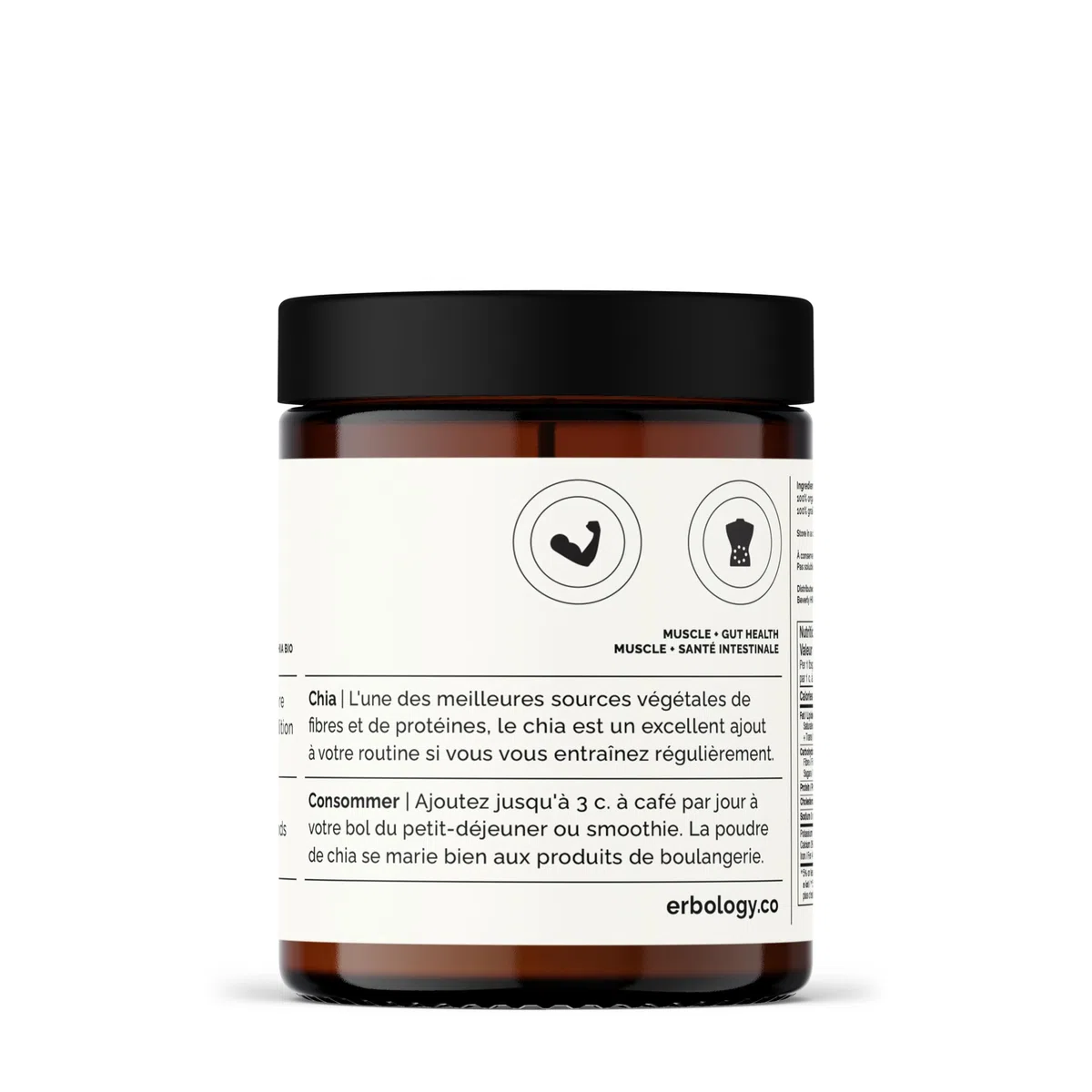 100% Poudre de Chia Bio 125 g - Pressée à Froid - Riche en Fibres et en Protéines - Riche en Minéraux - Crue, Végétalienne et Sans Gluten - Sans OGM - Sans Additifs ni Conservateurs